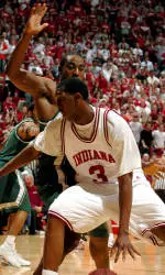 Sophomore forward D.J. White returned to the Hoosier lineup against Charlotte, scoring eight points with five rebounds and two block shots in 17 minutes.