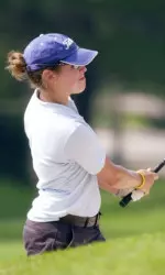 Future Hoosier Tiffany Hockensmith admires a shot on Sunday's City Championship. (Photo courtesy of Monty Howell)
