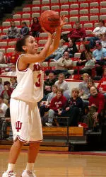 Cyndi Valentin leads the Big Ten Foreign Tour All-Stars in free-throw shooting (.917) and scoring (13.3) after four games.