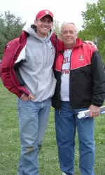 Dale England and head rowing coach Steve Peterson
