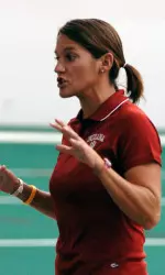 Assistant coach Gina Lucido coordinated the team's eco-challenge for the past two years.