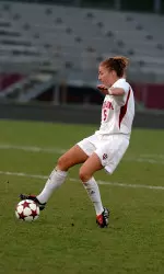 Sophomore midfielder Katy Stewart notched her first career and season goal against Xavier in the Hoosiers' 3-1 victory.