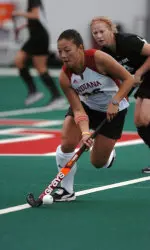 Senior Kayla Bashore earned her first career hat trick in IU's 6-0 win over Pacific.