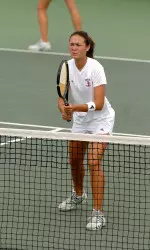 Junior Laura McGaffigan and the Hoosiers are set for their third match of the season against Kansas.