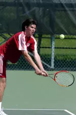 Senior Dymtro Ishtuganov rolled to a pair of singles victories at the No. 1 position on Jan. 21 against Butler and Bradley.