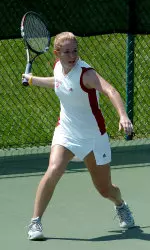 Sophomore Brianna Williams improved her singles record to 4-0 against Duke.