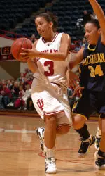 Senior guard Cyndi Valentin moved into sixth place on the Hoosiers' career socring list with 24 points against No. 16/16 Michigan State.