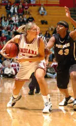 Senior Jenny DeMuth's 15th career double-double was not enough for IU as it fell 61-56 in OT on Thursday.
