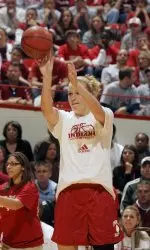 Senior Sarah McKay hit five three-pointers in IU's annual contest.