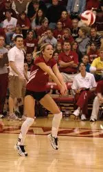 Juli Pierce led the Hoosiers with five digs in the match.