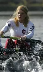 Rozzie McHenry and the rest of the IU varsity eight finished second in the head race.