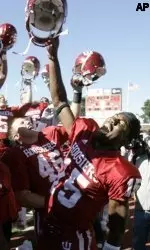 Redshirt freshman quarterback Kellen Lewis celebrates after IU's 31-28 win over No. 15/13 Iowa. Lewis and the Hoosiers are up for a
