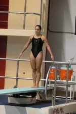 Loukas swept both boards, setting the school record in the three-meter.