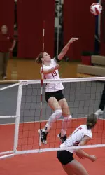 Lauren Ditteon had 14 kills to lead the Hoosiers in the match.