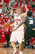 Tom Coverdale led the Hoosiers to a comeback win over Charlotte to open the 2001-02 season.