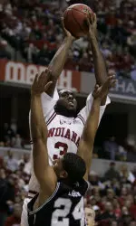 D.J. White came within one point of a career-high, but his 22 points and seven rebounds were not enough for the Hoosiers in a 60-55 loss to Butler on Tuesday, Nov. 17.