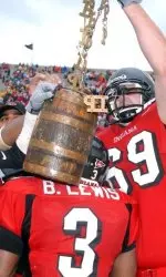 Indiana captured the Old Oaken Bucket with a 13-7 win over Purdue at Memorial Stadium in 2001.