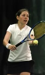 Sophomore Sigrid Fischer won in singles on Friday.