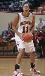 Sophomore Whitney Thomas recorded a double-double with 16 points and 11 rebounds in IU's win over Indianapolis on Nov. 3.