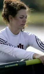Laura Jones rowed stroke for IU's second-place first novice eight.