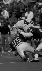 Joe Huff (35) reflects on Indiana's 14-10 win over No. 20 Michigan during the 1987 season.