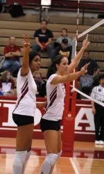 Sophomore Erica Short (left) and junior Annie Moddrell (right) were dominant forces for the Hoosiers during the 2006 season.