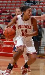 Whitney Thomas netted a double-double in Indiana's 67-56 victory over Ball State on Monday, Dec. 18.
