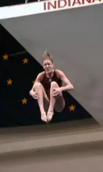 Lindsay Weigle competed on the platform on the final day of the World Championship Selection Camp I.