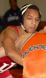 Angel Escobedo is one of three Hoosier grapplers to advance to the semifinals of the 44th Midlands Championships.