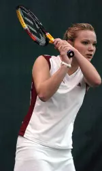 Senior Sarah Batty and doubles partner junior Laura McGaffigan led the Hoosiers to a sweep of the doubles point against No. 21 Wake Forest.