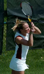 Senior Sarah Batty led the Hoosiers to a 7-0 win over UNC-Greensboro winning in both singles and doubles against the Spartans.