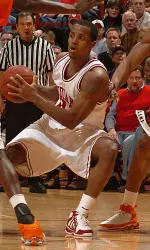 Senior Marshall Strickland nabbed his 100th career steal against the Illini on Feb. 19.