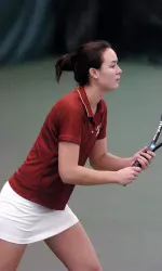 Junior Laura McGaffigan clinched the match for the Hoosiers with her win at the No. 2 singles position against No. 28 Tennessee.