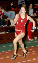 Stacey Clausing earned fourth place in the 400m at the 2006 Women's Indoor Big Ten Championships.