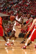 Sophomore guard/forward Robert Vaden had 13 points against Connecticut last season.