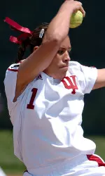 Senior pitcher Mariangee Bogado brought in the tying RBI and scored the winning run to push Indiana past No. 15 Nebraska, 2-1.