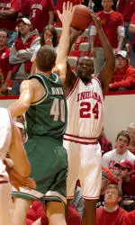 Sophomore guard/forward Robert Vaden hit on five three-point field goals, including the eventual game-winner with 3.3 seconds remaining in the Hoosiers' first round NCAA Tournament victory.