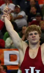 Senior Joe Dubuque overcame Troy Nickerson (Cornell), 8-3, to become the first Indiana grappler to win back-to-back national titles.