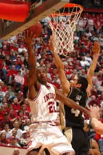 Senior guard Marshall Strickland finished with a game-high 16 points to go along with seven rebounds against rival Purdue.