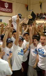 The Indiana men's swimming and diving team celebrated it's Big Ten Championship, its first in 21 years.