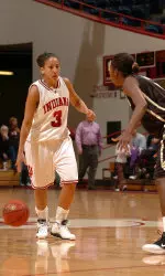 Senior Cyndi Valentin netted a game-high 21 points against the Boilermakers in the semifinals of the Big Ten Tournament.