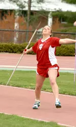 Lindsey Heisler finished sixth in the javelin at the Diet Pepsi Invite in Gainesville, Fla.