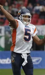 Hamdan led his Amsterdam Admirals to a 38-31 conquest of the Berlin Thunder over the weekend.