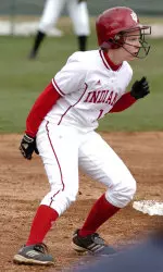 Junior Abby Page and the Hoosiers take on IPFW on April 18.