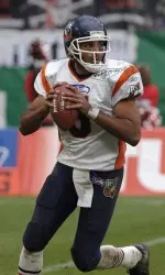 Former IU quarterback Gibran Hamdan leads NFL Europe in passing (114.7 passer rating), passing yards (1,104 yards) and touchdowns (10) for the Amsterdam Admirals.