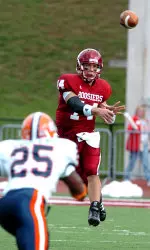 Blake Powers connected with Terrance Turner on a 55-yard touchdown strike during 11-on-11 drills.