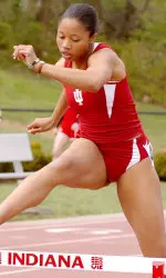 Courtney Johnson ran a personal best time of 13.38 in the 100m hurdles on Saturday at the Indiana Relays.