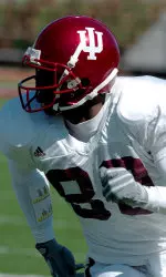 Chris Banks snared a 30-yard touchdown pass from Graeme McFarland during the April 8 scrimmage.
