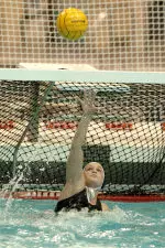 Sophomore goalkeeper Jackie Pyrz finished with nine saves, including a pair a man down in the victory over Cal State-San Bernardino.