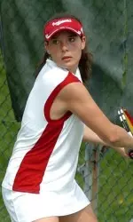 Junior Cecile Perton closed the season with IU's best singles record.